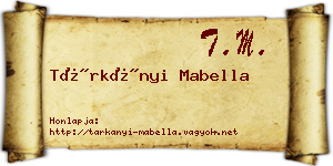 Tárkányi Mabella névjegykártya
